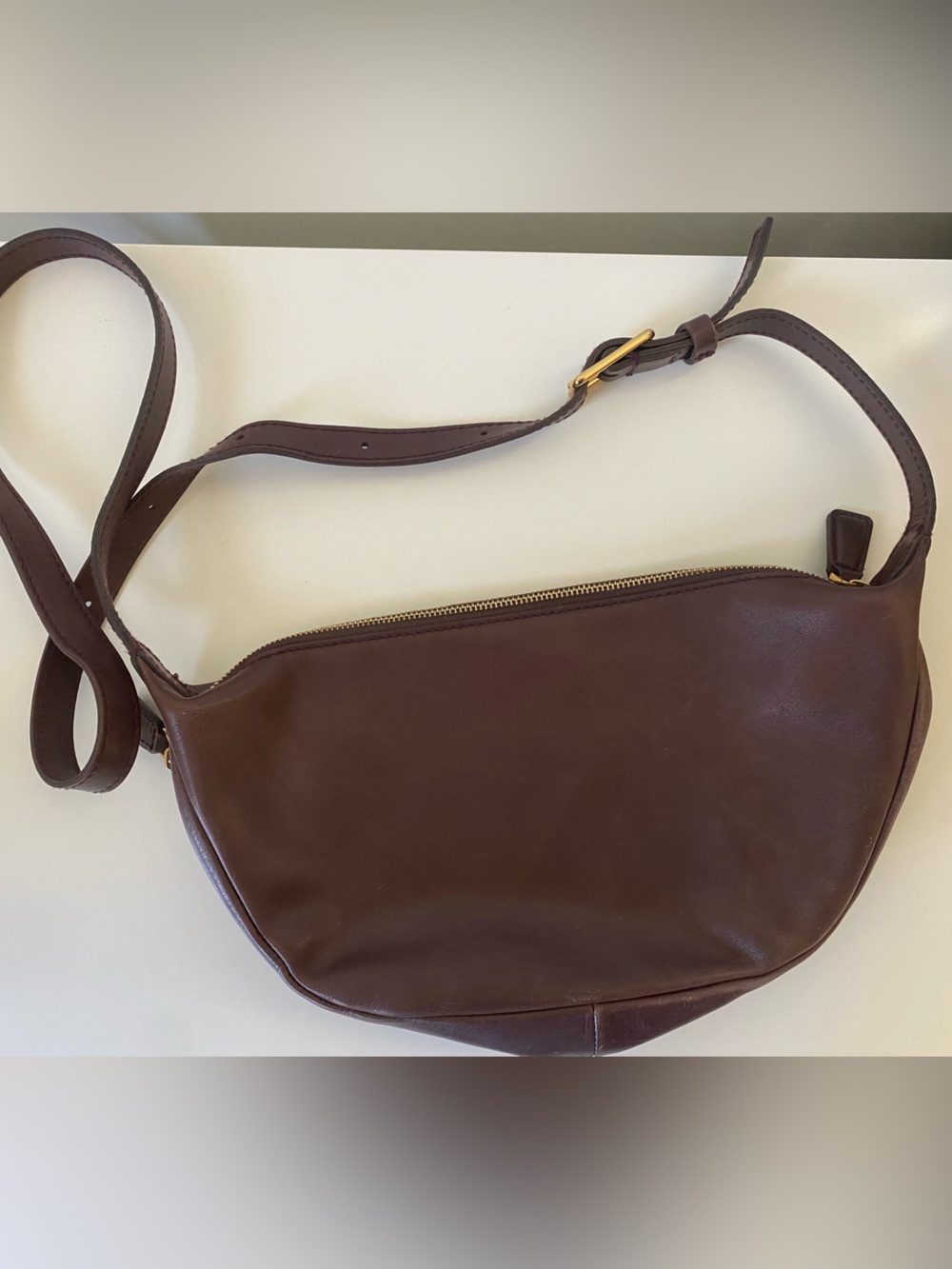 Madewell Brown Leather Crossbody Bag with Adjustable Strap - Picture 10 of 10